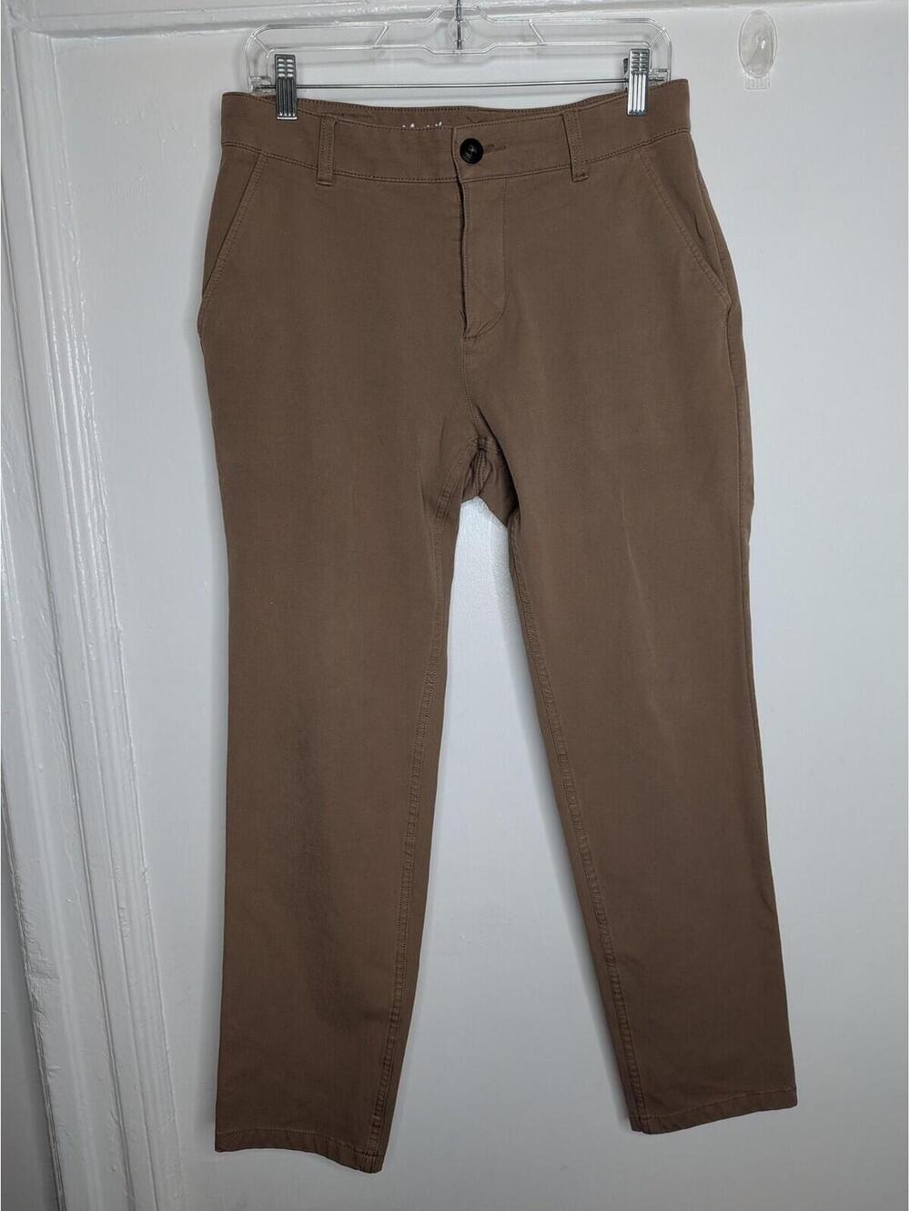 Mugsy Pants Mens 31x30 Brown Belmonts Chino Slim Fit Straight Leg Casual